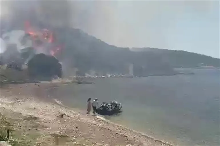 Aliağa ‘da Yangın Kısmen kontrol altına alındı