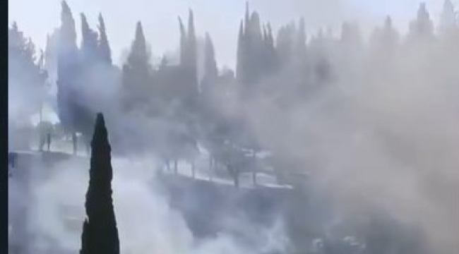 Menemen’de Makilik alanda çıkan yangın eve sıçradı