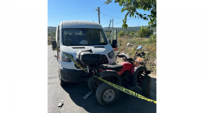 Minibüs ile çarpışan ATV’nin sürücüsü hayatını kaybetti