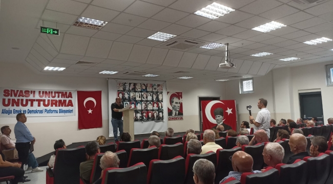 Sivas Madımak Otelinde katledilen 35 kişi, Aliağa’da anıldı