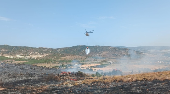 Foca 'da makilik alanda yangın