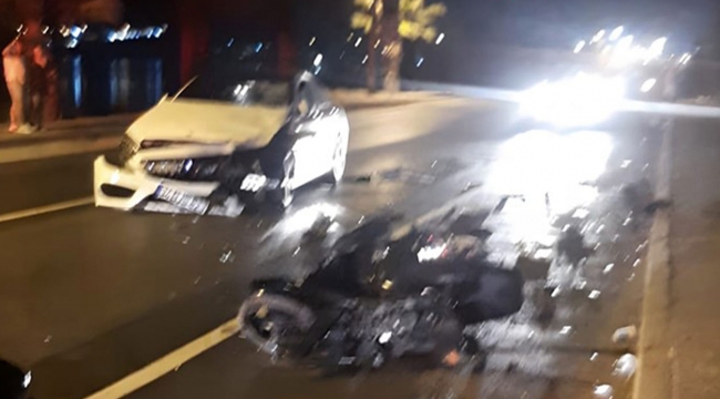 İzmir’de otomobil motosikletle çarpıştı: 1 ölü