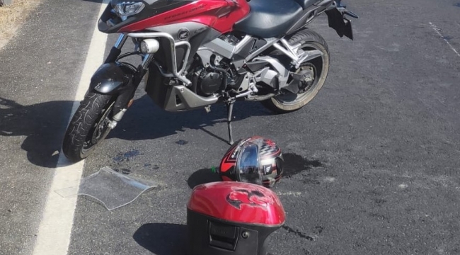 Aliağa'da motosiklet bariyerlere çarptı! 1 yaralı