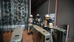 47 katlı binada nefes kesen tatbikat