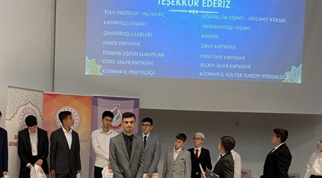 Kur’an-ı Kerim’i Güzel Okuma Yarışmasında Ege Bölge Birincisi Aliağa’dan 
